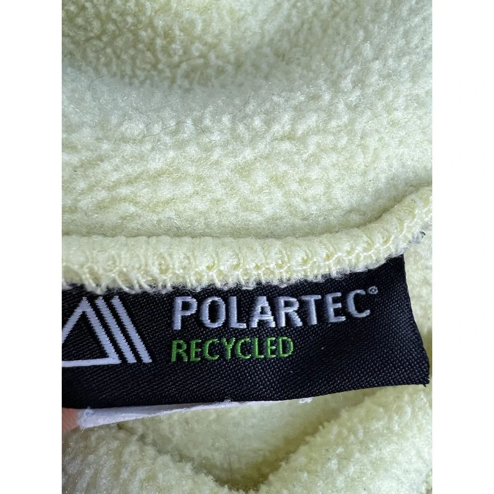 The North Face Hooded Jacket Girl's Small‎ 7/8 Yellow Full Zip Fleece Outdoor